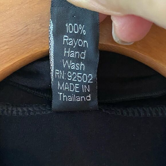 Sacred Threads S/M Black Teal BOHO Floral Fabric Lagenlook Sleeveless Duster - Picture 8 of 13